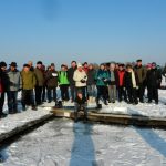 Die Wandergruppe an diesem Tag auf dem See