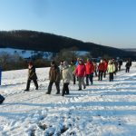 Die Seniorenwandergruppe auf dem Rückweg