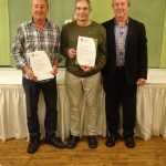 Die Jubilare Herbert Bender, Hajo Wolff und Vors. Manfred Bender
